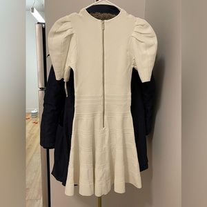 Ted baker puff sleeve dress with engineered skirt